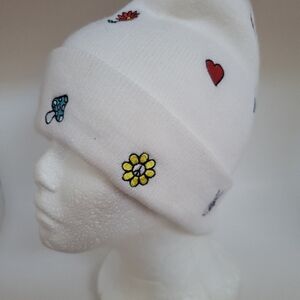 ALAB Beanie Zumies Peace Mushroom Heart Daisy Flowers Heart Winter Beanie Womens